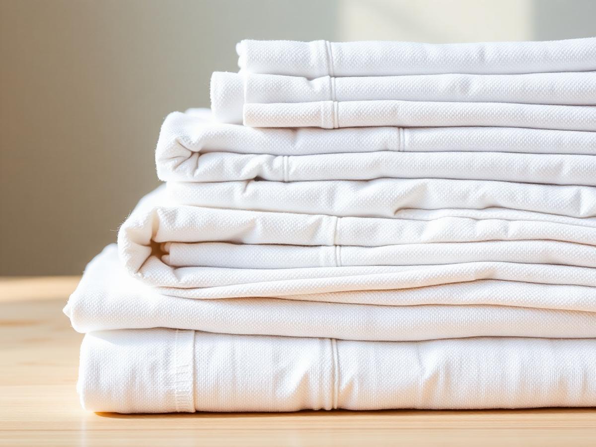 Neatly folded fresh laundry